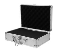 Hohopeti Mallette Rigide Rangement Polyvalent et Stabilité Renforcée Insert en Mousse en Alliage D'aluminium Argenté pour Instruments et Caméras pour Transport Sécurisé