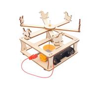 Hohopeti Manège Soi-même en Bois Jouet D'intelligence pour Garçon Et Filles Kit Scientifique DIY Taille Unique Éducatif Polyvalent pour Apprentissage Manuel