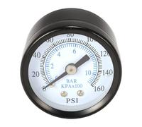 Hohopeti Manomètre Double en Métal Modèle 40 0-10 Bar Raccord NPT Outil de Mesure de Pression Industriel Jauge de Pression Précise pour Test Carburant et Pneus