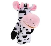 Hohopeti Marionnette en Peluche De Vache Adorable pour Garçon Et Filles, Main Articulée, Jouet Interactif Éducatif, Jeu De Rôle Familial, Accessoire De Narration Créative en Peluche Douce