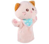 Hohopeti Marionnette Main Chat Peluche Adorable avec Bouche Mobile Éducatif Interactif pour Garçon Fille Marionnette Doigt Animaux pour Jeux Histoire et Créativité