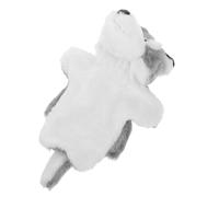 Hohopeti Marionnette Main Loup Peluche Grise Interactif pour Garçon Fille Stimulation Créative et Conte Parent-garçon Fille