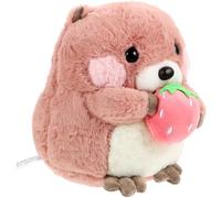 Hohopeti Marmotte en Peluche 20 CM Peluche Animale Douce Rose Coussin Décoratif Garçon et Filles d'Apaisement Présent d'anniversaire pour Garçon et Filles
