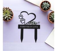 Hohopeti Marqueur Funéraire Métal pour Chien et Chat Plaque Commémorative Jardin Extérieure Décoration Souvenir avec Piquet pour Pelouse et Cimetière Dédié Aux Animaux de Compagnie