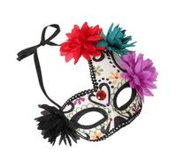 Hohopeti Masque de Bal Mexicain Jour des Morts Floral Léger Demi-visage pour Fête Halloween Carnaval