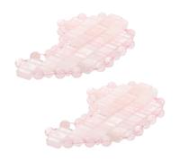 Hohopeti Masque de Jade Yeux 2 Pièces Forme Lune Rafraîchissant Apaisant Unisexe Massage Contour des Yeux Soins Visage Spa