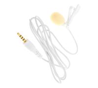 Hohopeti Microphone Cravate Mini pour Smartphone, Jack 3, 5mm, Blanc