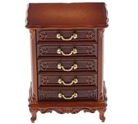 Hohopeti Mini Armoire en Bois Miniatures pour Maison de Poupée Décoration de Petit Meuble Marron Accessoires pour Maison Miniature pour Chambre et Salon Éducatif pour Garçon et Filles