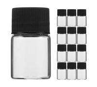 Hohopeti Mini-Flacons en Verre Transparent 5 Ml Lot de 40 Pièces Bouchons Blancs Étanches et Bouchons Intérieurs sans Trou Flacons D’Échantillons pour Huiles Essentielles Parfums et