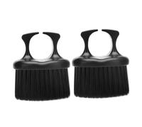 Hohopeti Mini Plumeau De Cou Brosse à Barbe 2 Pièces Anneau, Poils Doux Pour Coiffer Et Entretenir La Barbe Lors Des Loisirs Travail