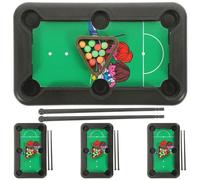 Hohopeti Mini Table de Billard Miniature en Plastique, Lot de 4 Set de Sets de Pièces, Petite Table de Billard D’intérieur pour Adultes et Garçon et Filles Dès 3, Jeu de Snooker de Bureau