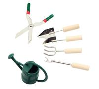 Hohopeti Miniature Jardinage Outil Set Simulé Arrosoir Sécateur et Bêche pour Décorations de Maison Jardin Miniature Accessoires pour Scènes