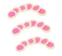 Hohopeti Miniature Narutomaki Clay Slices Realistic Soft Clay Fake Ramen Toppings for DIY Nail Art Dollhouse Cake Phone Crafts Japanese Food Inspired Sprinkles