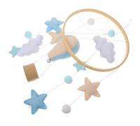 Hohopeti Mobile pour Berceau Fille en Feutre Décoration Chambre Bébé Nuage et Montgolfière Suspendu pour Éveil Sensoriel et Coordination Main-Œil Coloris Doux Léger et Solide