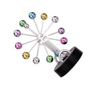 Hohopeti Modèle de Roue Ferrée Colorée avec Base Stable Décoration Créative de Bureau et Maison Mouvement Continu sans Piles Ornement Chromatique Rotatif