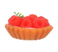 Hohopeti Modèle Réaliste de Tartelette aux Œufs Artificielle Framboise Décoration Alimentaire Simulée pour Vitrine Accessoire Photo Décoration Intérieure Matériau Solide et Texture