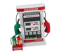 Hohopeti Modèle Station-Service avec Carte Interactive et Comptage Intelligent Kit DIY Double Pompe avec Voix et Écran Digital pour Garçon Fille