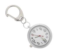 Hohopeti Montre de Poche Infirmière Lumineuse Acier Inoxydable avec Clip Porte-clés Montre Étudiante Quartz pour Filles et Personnel Médical