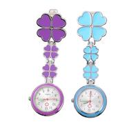 Hohopeti Montres de Poche en Verre pour Infirmière Lot de 2 en Alliage Miroir Facile à Porter, pour Étudiants et Personnel Médical