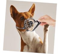 Hohopeti Muselière pour Chien Acier Inoxydable Réglable Panier Respirant Protège Morsures Confortable pour Petits Chiens Extérieur