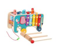 Hohopeti Musical Bois à Marteler pour Garçon Fille Instrument de Percussion Coloré Éléphant Développement Motricité et Concentration Cadeau Éducatif pour an et Plus