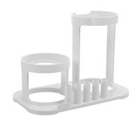 Hohopeti Organisateur de Jet Dentaire et Support Mural pour Hydropulseur, Rangement Compact Antidérapant pour Accessoires de Salle de Bain, Adapté aux Embouts et Porte-Dentifrice