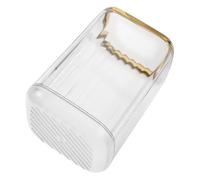Hohopeti Organisateur Pinceaux Maquillage Pot Transparent Blanc pour Bureau Support Décoratif Multifonction Rangement Stable pour Pinceaux et Accessoires