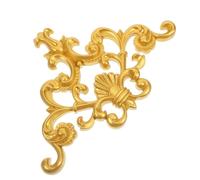 Hohopeti Ornement Décoratif Mural en Pvc Doré Petit Format Applique Sculptée de Fleur Adhésive Décoration Intérieure Plafonds et Meubles Ornement Incrusté Multifonction pour Habitat Lot