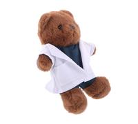 Hohopeti Ours Peluche Docteur Médecin avec Uniforme Blanc pour Étudiants Médecine et Soins Infirmiers Peluche Douce pour Garçon Fille Cadeau Créatif pour École et Fête