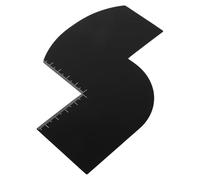 Hohopeti Outil de Coiffure Ligne des Cheveux avec Échelle de Mesure, Carte de Mise de Barbier pour Contours Précis de Barbe, Outil D’alignement S-type pour Coupe Nette à Domicile et Salon