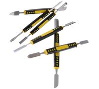 Hohopeti Outil de Démontage Multifonction en Métal Injecté, Double Tête Plate Renforcée, Lot de 6 Pièces, Outil de Levier pour Coque Téléphone et Ordinateur Portable, Usage Professionnel