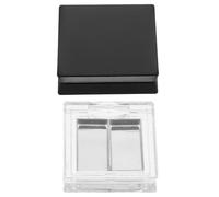 Hohopeti Palette de Maquillage Vide Bicolore Portable pour Fards à Paupières, Blush et Highlighter, Mini Palette Compacte 4 Poêles en Métal, pour Voyage et Diy, Rangement Facile
