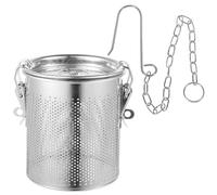 Hohopeti Panier de Séparation pour Retirer Résidus pour Assaisonnements à Soupe en Acier Inoxydable Argenté, Filtre Étanche Gadget Cuisine Sain et Sûr Adapté Médecine Chinoise