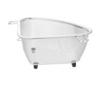 Hohopeti Panier Égouttoir Évier Triangulaire Acier Inoxydable Rangement Multifonctionnel Cuisine Support Compact pour Éponges Fruits et Déchets Organisateur Suspendu Robuste