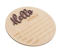 Hohopeti Panneau Annonce Naissance Prénom Bois Rond Décoration Photo Naissance Fille et Sécurisé