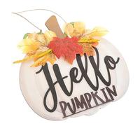 Hohopeti Panneau De Bienvenue Bois De Thanksgiving Décorations De Porte Pendentif Mural Automnale Motif Citrouille Et Érable Décoration Intérieur