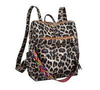 Hohopeti Paquet à Dos Élève Imprimé Léopard Marron Grand Paquet à Livres Léger et Spacieux pour École Sorties et Voyages Courts Rangement pour Téléphone et Accessoires