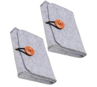 Hohopeti Paquet Rangement Huiles Essentielles en Feutre, Lot de 2 Pochettes Compactes pour 6 Petits Flacons, Protection Antichoc pour Huiles Aromatiques, pour Voyages et Déplacements