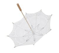 Hohopeti Parapluie Dentelle Blanc Brodé Grand Format Parasol Mariage Décor Romantique pour Photographie Garçon Fille Danse