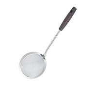 Hohopeti Passoire Cuisine Inox avec Manche Long Bois Louche Écumoire à Fentes Anti-débordement pour Frire et Servir Aliments Ustensile Léger et Facile à Nettoyer Couleur Couleur Aléatoire
