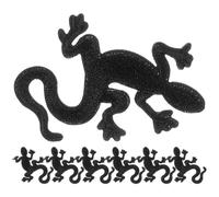 Hohopeti Patch Thermocollant Murale Gecko en Polyester Noir, Lot de 7 Pièces, Application Facile pour DIY sur Vêtements et Paquet, Style Mignon Cartoon pour Femmes et Filles