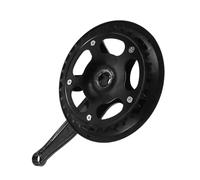 Hohopeti Pédalier Monovitesse 32 Dents pour VTT avec Manivelle à Carré et Protège-chaîne Intégré, Plateau en Alliage Résistant, Compatible Vélo Urbain et Loisirs Plein Air, Ensemble