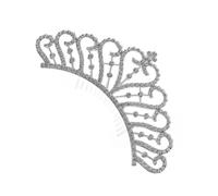 Hohopeti Peigne à Cheveux Couronne pour Femme Taille Unique Alliage Argenté Mariage Cérémonie Accessoire Tête Mariée