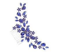 Hohopeti Peigne à Cheveux de Mariage Cristal Bleu Accessoire Scintillant pour Mariées Épingle Chinoise Élégante pour Femmes Ornement Polyvalent pour de Fête et Noces