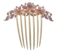 Hohopeti Peigne à Cheveux Décoratif pour Femmes Épingle Latérale Forme de Fleur avec Strass Accessoire Coiffure Mariage Style Élégant et Confortable Unique Adaptable