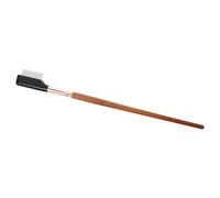 Hohopeti Peigne à Cils en Acier Inoxydable à Aiguilles Fines avec Manche en Bois Naturel, Brosse et Séparateur pour Sourcils et Faux Cils, Outil de Maquillage Polyvalent pour Soin des