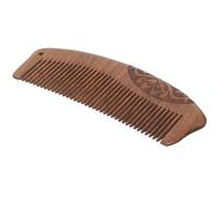 Hohopeti Peigne Antistatique en Bois Naturel D’ébène Sculpté Double Face, 140 Dents pour Massage du Cuir Chevelu, Accessoire Cheveux Soin pour Femmes, Coiffure et Détente