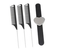 Hohopeti Peigne Magnétique Professionnel Pour Coiffeur 4 Pièces Noir U-forme En Silicone Antistatique Bracelet Porte-épingle Coiffure Salon Outils Polyvalents