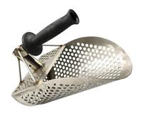 Hohopeti Pelle Sable Détection Métal Acier Inoxydable Légère avec Manche Abs Tamis Robuste pour Chasse Au Trésor Plage et Jardin