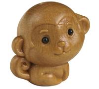 Hohopeti Pendentif Artisanal Singe en Bois de Santal Statue Décorative Multifonction Porte-Clés Original Fait Main Accessoire Bureau et Paquet Présent DIY Animal en Bois Naturel